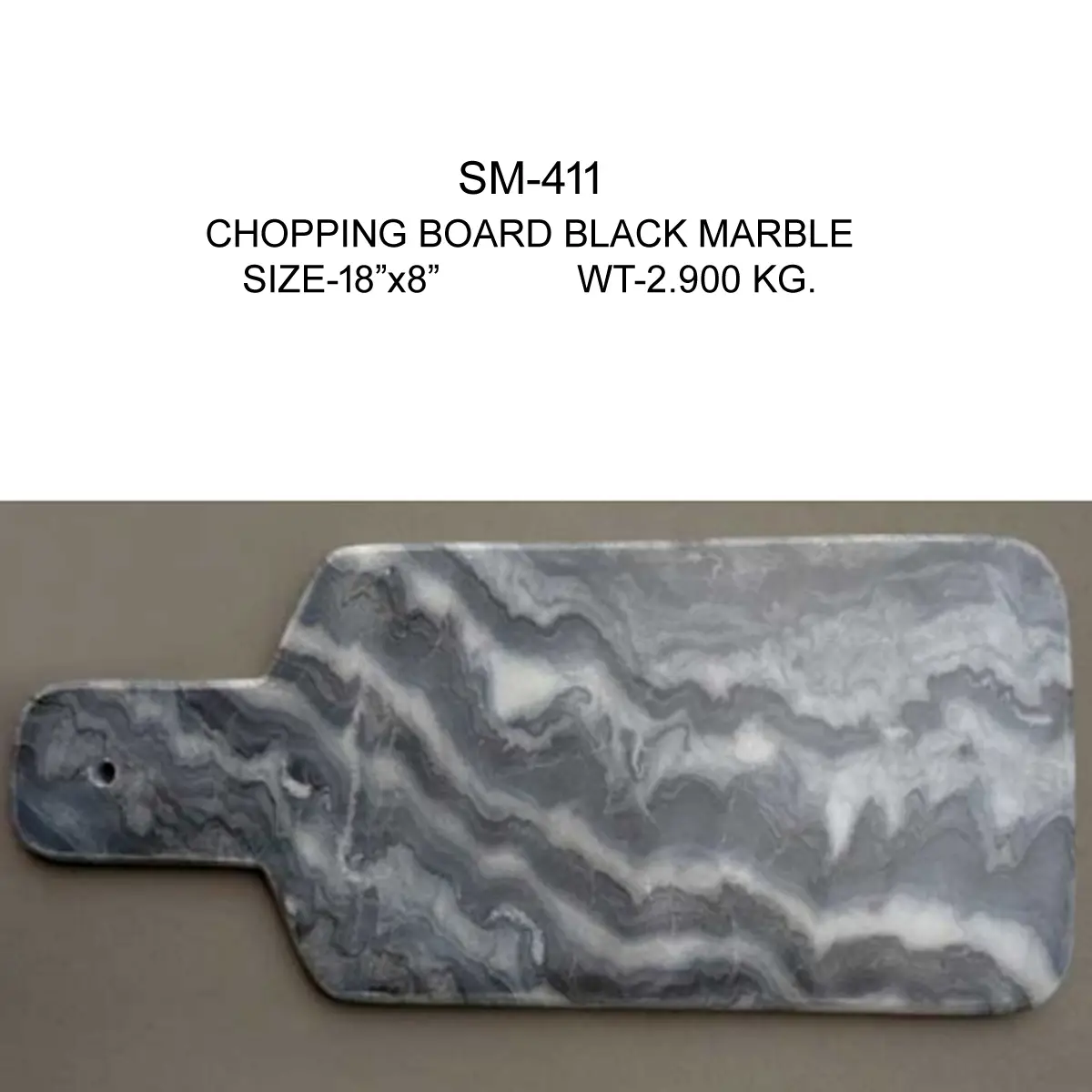 CHOPPING BOARD BLACK MARBLE